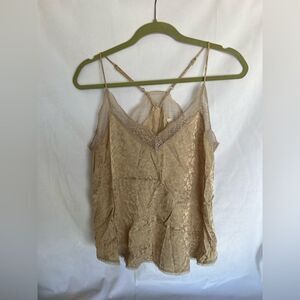 Love Stitch Women's Leopard Animal Print Lace Cami Top Size Medium